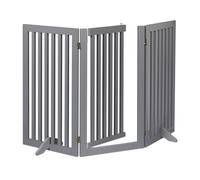 Relaxdays Grey safety gate with door 92 cm