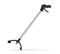Relaxdays Grip & Grab Aid, No Bending, Reacher, Picking & Reaching Up, Aluminium, Plastic, 88 cm, Black/Silver, 50%, 88 x 15.5 x 3.5 cm