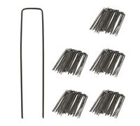 Relaxdays Ground Anchor Set of 250, Hard Soil, Camping, Garden Stakes, Metal, 15cm Length, Ø 2mm, Durable, Black, Alloy steel, 15 x 3 x 0.2 cm