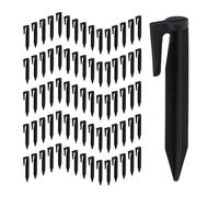 Relaxdays Ground Pegs, 100x Set, Lawnmower Cables, Boundary Wire Anchor, Garden Accessories, Plastic, Black, 8.5 x 2 x 1 cm