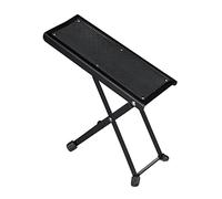 Relaxdays Guitar Foot Rest, Ergonomic Posture, No-Slip, Foldable, 4-Level Adjustable Footstool, Metal Stand, Black