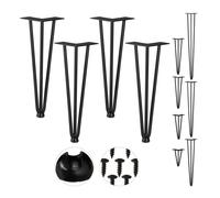 Relaxdays Hairpin Legs with 3 Bars Set of 4