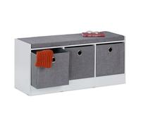 Relaxdays Hallway Bench with 3 Storage Boxes