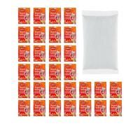 Relaxdays Hand Warmers, Pack of 30 Pairs, Air Activated, 10 Hours Warmth, Glove & Pocket Heaters, Disposable Pads, White, Fleece, 0.5 x 9.5 x 5.5cm