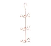 Relaxdays Handbag Storage Rack with 6 Hooks, Space Saving Purse Hanger, Metal Bag Organiser, 39.5 x 8.5 x 4.5 cm, Copper