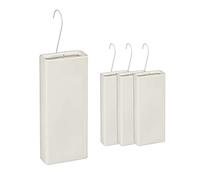 Relaxdays Hanging Humidifier, Set of 4, Water Evaporator for Radiators, Including Hook to Hang-up, Air, Ceramic, White