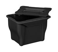 Relaxdays Hanging Kitchen Waste Bin, 5 L, Rubbish Container with Lid, Plastic, Dustbin, 17.5 x 24.5 x 18.5 cm, Black