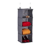Relaxdays Hanging Shelf Wardrobe, 4 Compartments