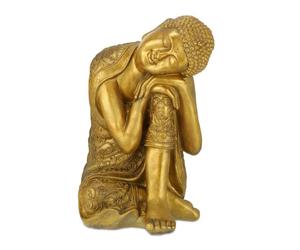 Relaxdays Head on knee Buddha statue