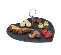 Relaxdays Heart Shaped Slate Serving Plate