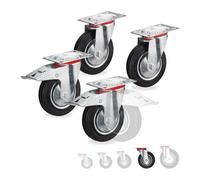 Relaxdays Heavy Duty Castors Set of 4