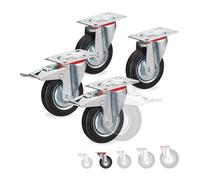 Relaxdays Heavy Duty Castors Set of 4