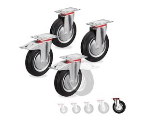 Relaxdays Heavy Duty Castors Set of 4