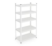 Relaxdays Heavy-duty Shelving, 2-pack, HxWxD 150x75x30 cm, 875 kg, white