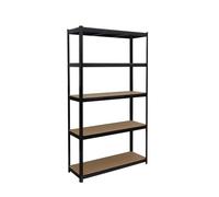 Relaxdays Heavy-Duty Shelving Unit, 875kg, 5 Shelves, Tool-Free, Cellar/Garage Storage, 50x120x200cm, Black/Brown