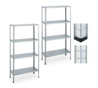 Relaxdays Heavy Duty Shelving Unit in Set of 2