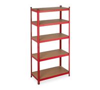 Relaxdays Heavy Duty Shelving Unit Red