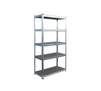 Relaxdays Heavy-Duty Steel Shelving, 5 Shelves, 180x90x40 cm, Up to 875 kg, Silver for Cellar & Garage