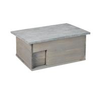 Relaxdays Hedgehog Shelter Winter-proof, Building Kit, Cat-proof, Flap & Labyrinth Entry, HWD 21x46x34 cm, Wood