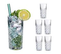 Relaxdays Highball Glass Set of 6