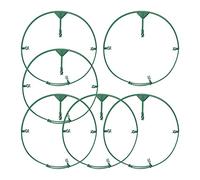 Relaxdays Holders, Set of 6, Diameter 31-41 cm, for Shrubs, Round Plant Rings, Plastic, Dark Green, 100%, 6er Set