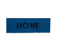 Relaxdays Home Floor Mat Coconut Fibre Doormat 75x25 Non-Slip Face PVC Blue