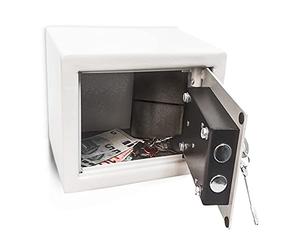 Relaxdays Home/Office Mini Steel Safe With 2 Locking Bolts & 2 Keys Free-Standing Or Wall Mounted 23 x 17 x 17 cm