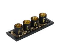 Relaxdays ‘Home’ Tealight Holder Set with Tray