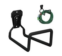 Relaxdays Hose Holder, Steel, Wall-Mounted, Non-Slip, Garden Hosepipe Hanger, Pipe Rack, HWD: 13 x 12.5 x 20 cm, Black, Alloy