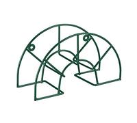 Relaxdays Hose Pipe Holder, for 45 m 5/8" Hosepipe, Wall-Mounted Hanger, 19 x 30.5 x 13.5 cm, Steel, Semicircular, Green