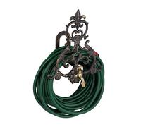 Relaxdays Hose Reel with Faucet, Vintage Design, Iron Wall Rack, HWD 38.5 x 3...