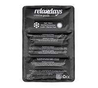 Relaxdays Hot and Cold Pack, Warm Compress, 25 x 36 cm, Gel Cooling Pad, First Aid, Reusable, for Injuries & Pain, Black, Polyester