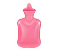 Relaxdays Hot Water Bottle, 1 Litre, Without Cover, Children & Adults, Rubber, with Screw Cap, Pain Relief, Pink, 29 x 16 x 4.5 cm