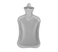 Relaxdays Hot Water Bottle Without Cover, Durable, 2L Bed Warmer, Odourless Natural Rubber, HWD: 36 x 18.5 x 4 cm, Grey