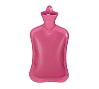 Relaxdays Hot Water Bottle Without Cover, Durable, 2L Bed Warmer, Odourless Natural Rubber, HWD: 36 x 18.5 x 4 cm, Pink