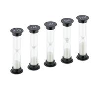 Relaxdays Hourglass Set of 5 Black