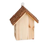 Relaxdays House, Wood, HxWxD: 22 x 18 x 12 cm, Weatherproof, for Hanging, Insect Hotel for Ladybirds, Natural