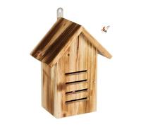 Relaxdays House, Wooden, HWD: 25 x 18.5 x 12 cm, Weatherproof, to Hang Up, Insect Hotel for Ladybirds, Brown, Wood