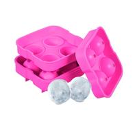 Relaxdays Ice Cube Mould Silicone Set of 2 Pink