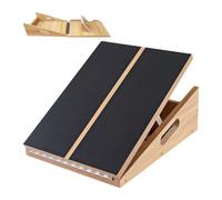 Relaxdays Incline Board, 5-position angle, HxWxD: 15.5x31x42cm, brown | Melamine-coated MDF, squat bench