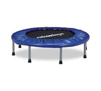 Relaxdays Folding Trampoline, Indoor, Fitness, HxWxD: 22 x 95 x 95 cm, Max User Weight 100 kg, Blue-Black