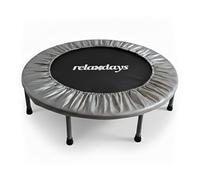 Relaxdays Indoor Mini Trampoline, Folding, 95 cm Diameter, Max 100 kg, Sports & Gymnastics, Grey