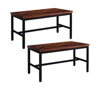 Relaxdays Industrial dining bench set of 2
