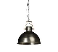 Relaxdays Industrial Matt Large Hanging, 145 x 40.5 x 40.5 cm Bell-Shaped Lampshade Metal Pendant Lamp Ceiling Light E27 up to 40W, Grey, 40 W