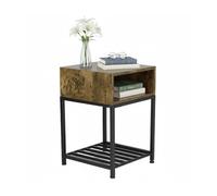 Relaxdays Industrial nightstand with open shelf