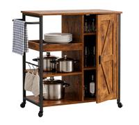 Relaxdays Industrial serving trolley with cabinet