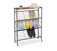 Relaxdays Industrial Shoe Rack for 9 Pairs