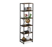 Relaxdays Industrial Style Bookcase with 6 Levels