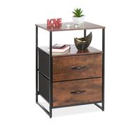 Relaxdays Industrial Style Night Stand with Drawer
