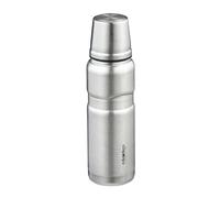 Relaxdays Insulated Mug, 500 ml, for Hot & Cold Drinks, Thermal Travel Flask, with Coffee Cup, Stainless Steel, Silver